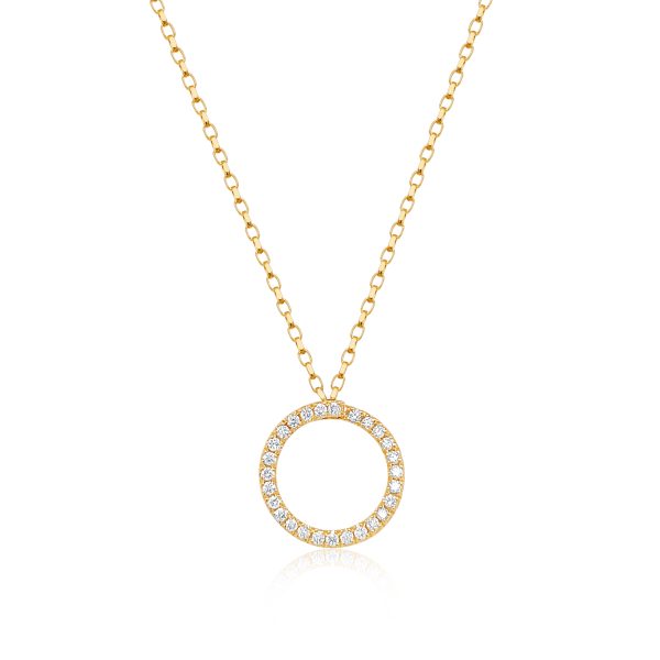 Cathal Barber Goldsmith 9ct Gold Circular Pendant Necklace