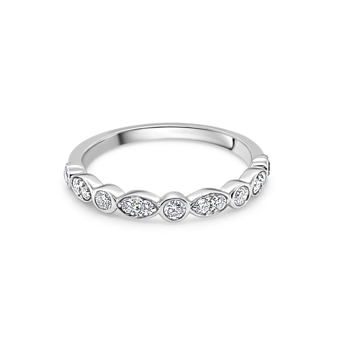 18ct White Gold 13 Stone Eternity Ring