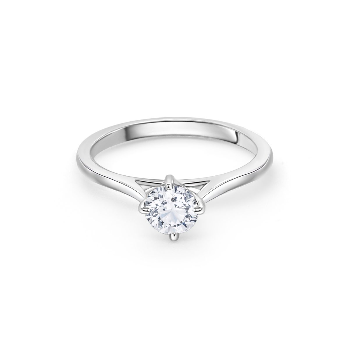 18ct White Gold Solitaire Engagement Ring