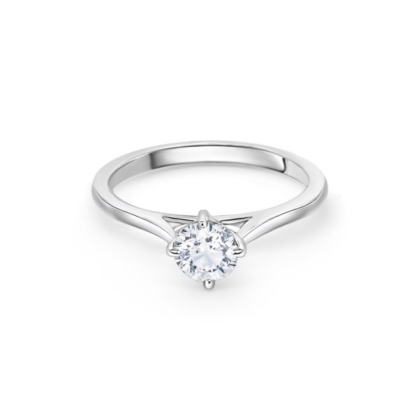 18ct White Gold Solitaire Engagement Ring