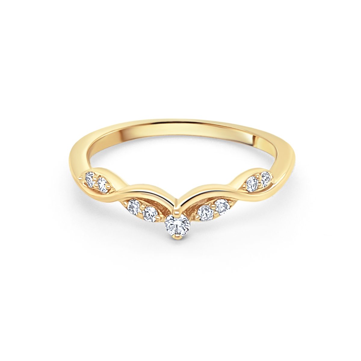 18ct Yellow Gold 9 Stone Eternity Ring