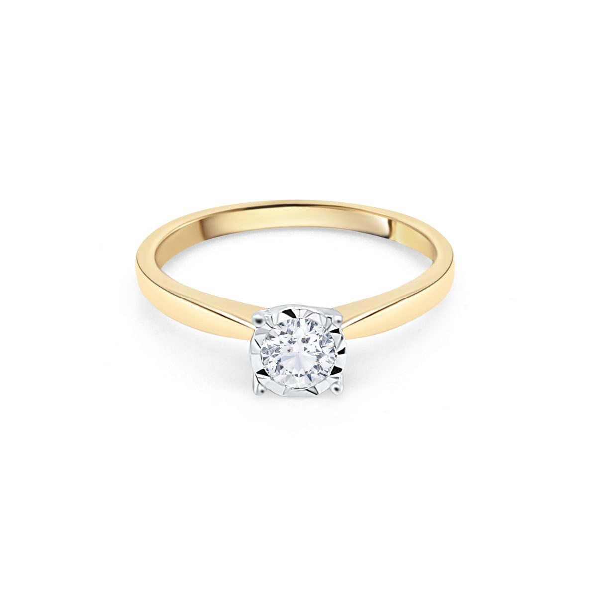 9ct Yellow Gold Engagement Ring (10070YW/25-10)