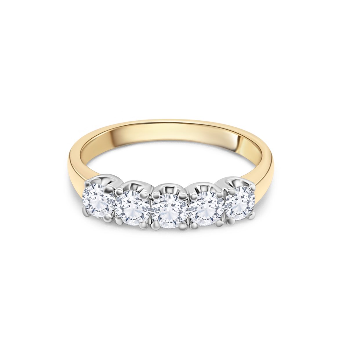 18ct Yellow Gold 5 Stone Eternity Ring