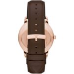 ARMANI STAINLESS STEEL BORWN LEATHER WATCH (AR11572)