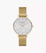 SKAGEN Anita Lille Gold-Tone Steel Mesh Watch (SKW2150)