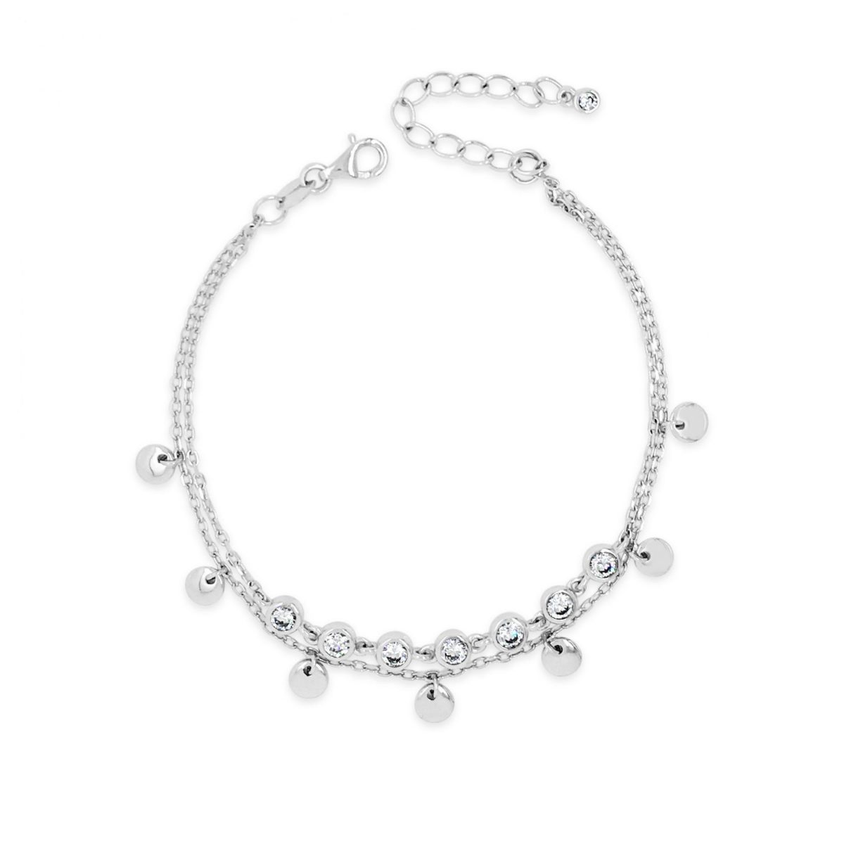 Absolute Sterling Silver Cubic Zirconia Bracelet (SB106SL)