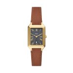 Fossil Raquel Womens Gold Leather Strap Watch (ES5303)