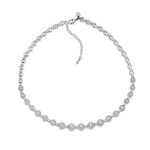 Newbridge Silverware Clear Cubic Zirconia Necklace (NL928)