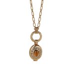 Newbridge Silverware Gold Plated Locket with Topaz Stone (P88631)