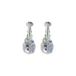 Newbridge Silverware Earrings with Blue and Clear Stones (ER8812)