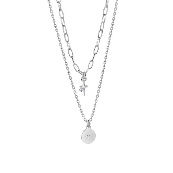 Newbridge Silverware Star Double Chain Pendant (NL3419)