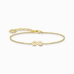 Thomas Sabo Gold-plated bracelet with infinity pendant (A2161-413-39-L19V)