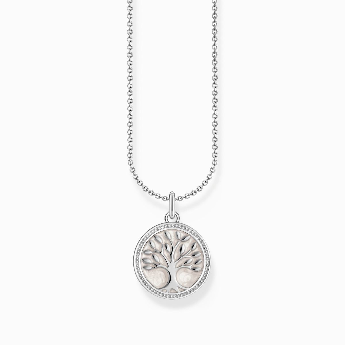 Thomas Sabo Silver necklace with tree of love pendant and cold enamel (KE2220-007-21-L45V)