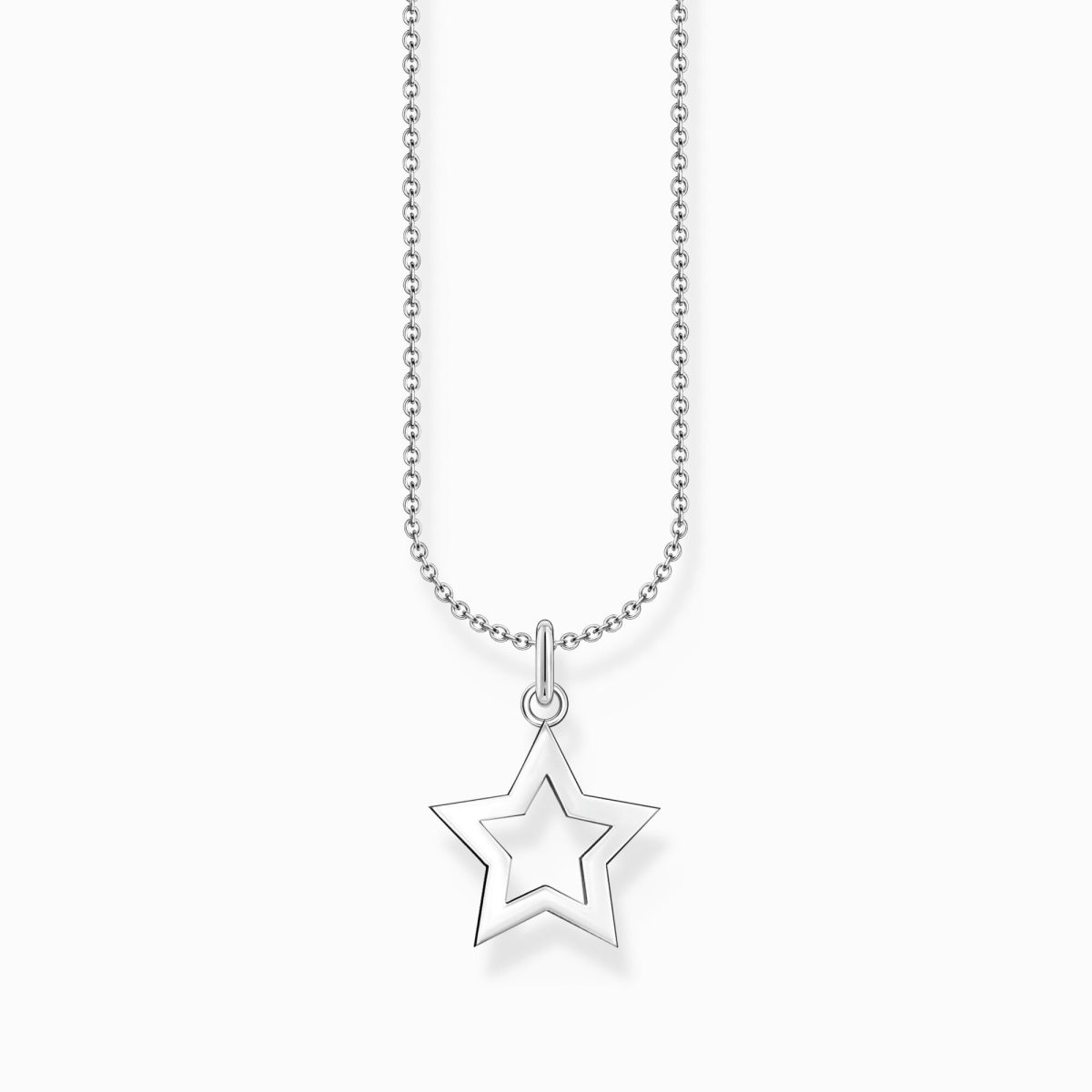 Thomas Sabo Silver necklace with star pendant (KE2222-001-21-L45V)