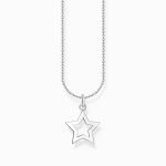 Thomas Sabo Silver necklace with star pendant (KE2222-001-21-L45V)