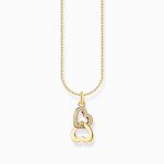 Thomas Sabo Gold-plated necklace with intertwined hearts pendant (KE2267-414-14-L45V)