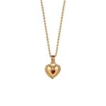 Newbridge Silverware Heart Pendant with Ruby Red Stone (P8852)