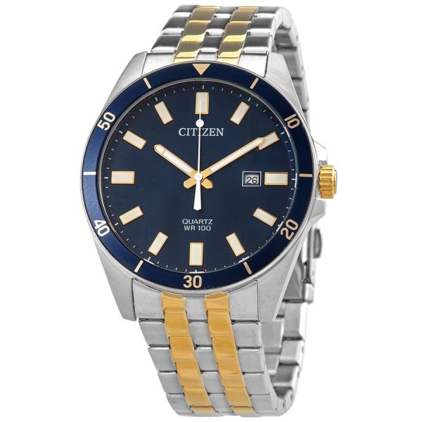 Citizen blue dial two-tone bracelet watch (BI5054-53L)