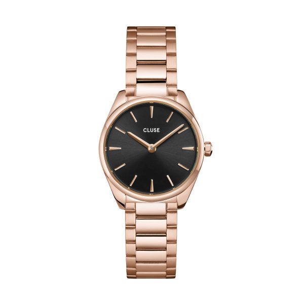 Cluse Féroce Mini Steel Black Rose Gold Colour (CW11703)