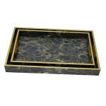 Mindy Brownes Serving Tray Set/2 Deep Blue (FCH032)