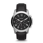 Fossil Grant Chronograph Black Leather Watch (FS4812)