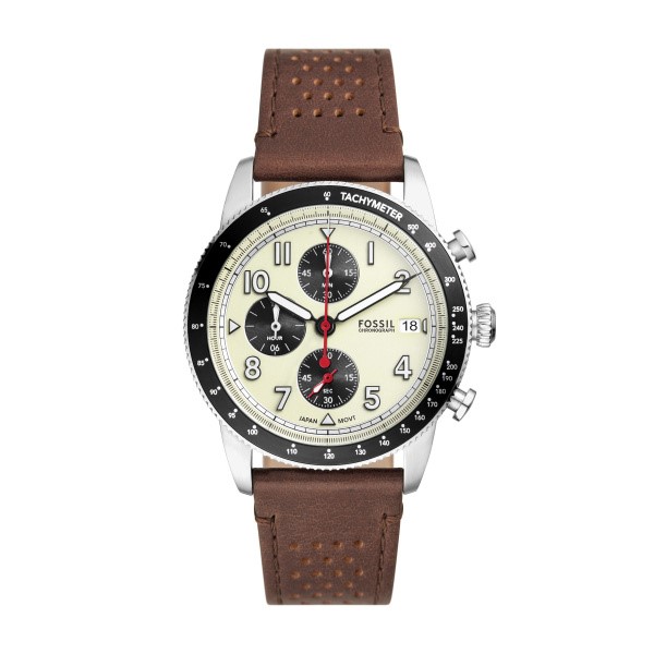 Fossil Sport Tourer Chronograph Brown Leather Watch (FS6042)