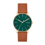 Skagen Signatur Three-Hand Brown Leather Watch (SKW6927)