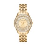 Michael Kors Harlowe Pavé Gold-Tone Watch (MK4709)