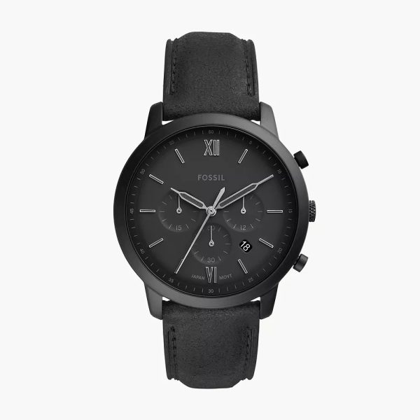 Fossil Neutra Chronograph Black Leather Watch (FS5503)