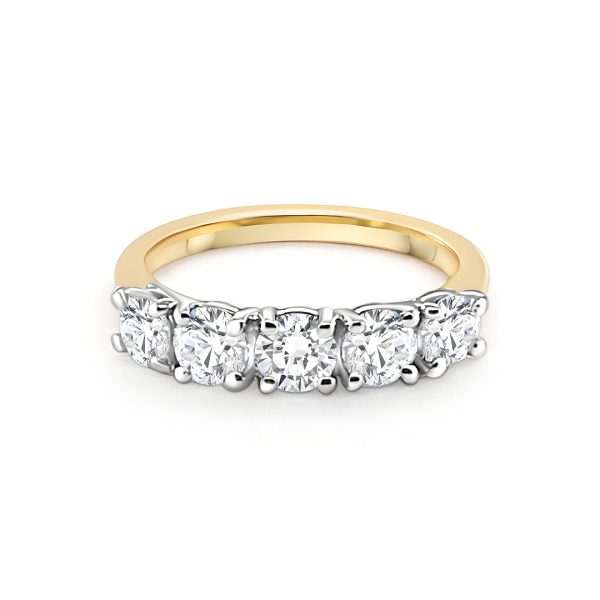 18ct Yellow Gold and Platinum Ladies Eternity Ring