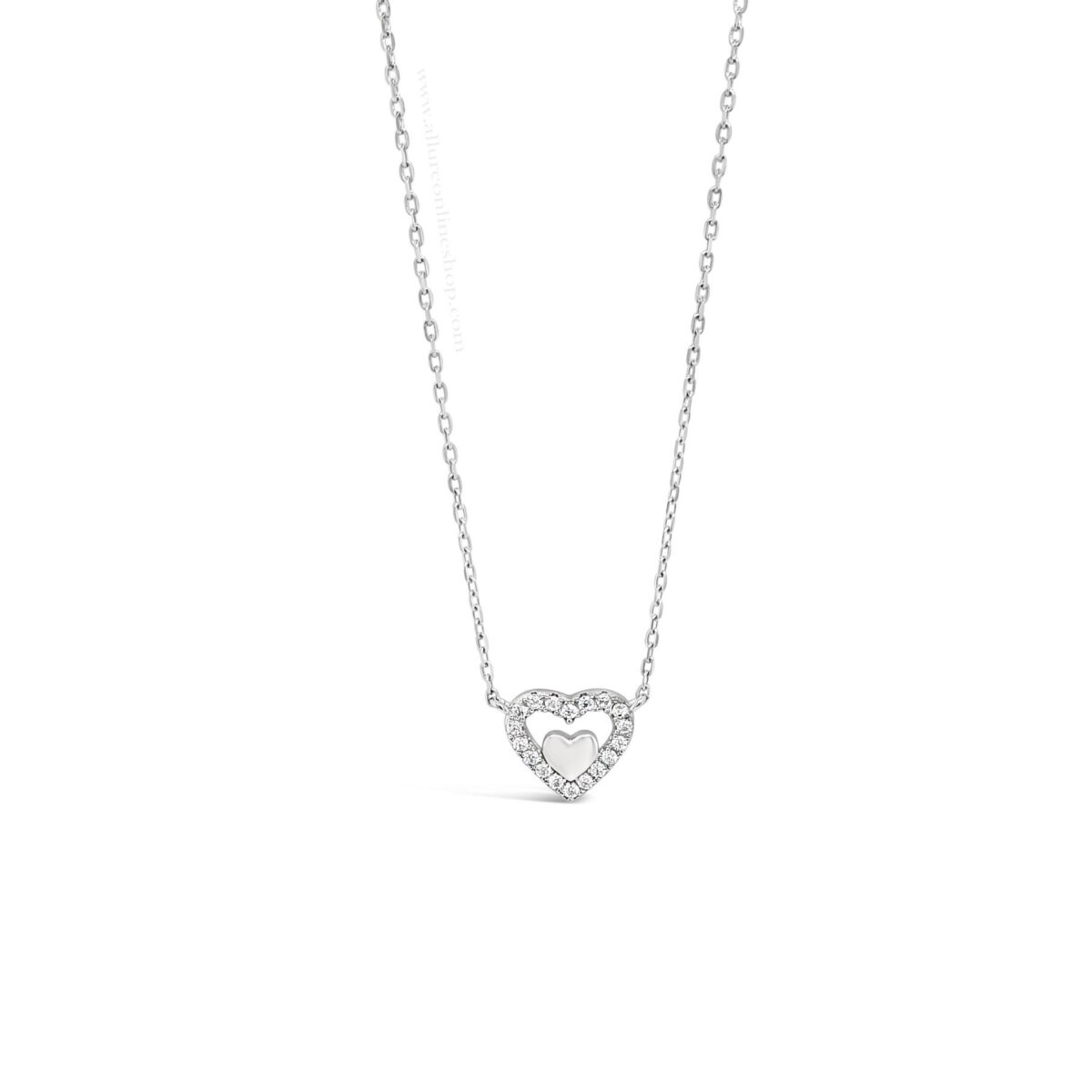 Absolute Jewellery Diamante Heart Necklace (HCP233)