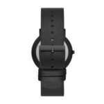 Skagen Signatur Three-Hand Black Leather Watch (SKW6902)